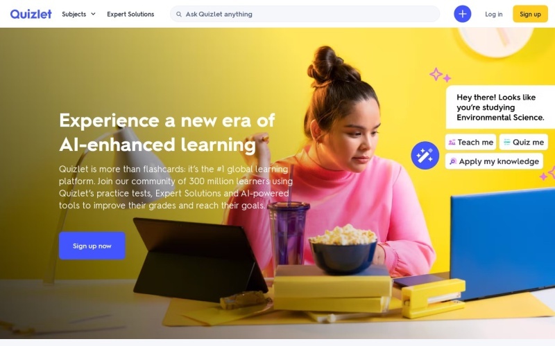 Quizlet：数字化单词卡和学习工具