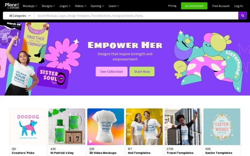 Placeit:基于模板的在线个性化设计平台 Placeit:基于模板的在线个性化设计平台