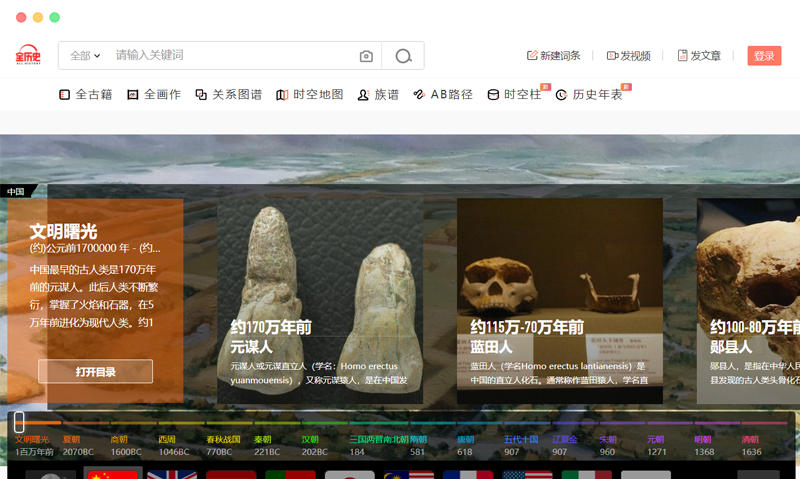 全历史:全球各国历史知识图谱网站 全历史:全球各国历史知识图谱网站