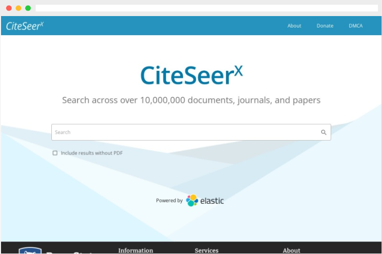 CiteSeerX：国外免费文献及论文搜索引擎