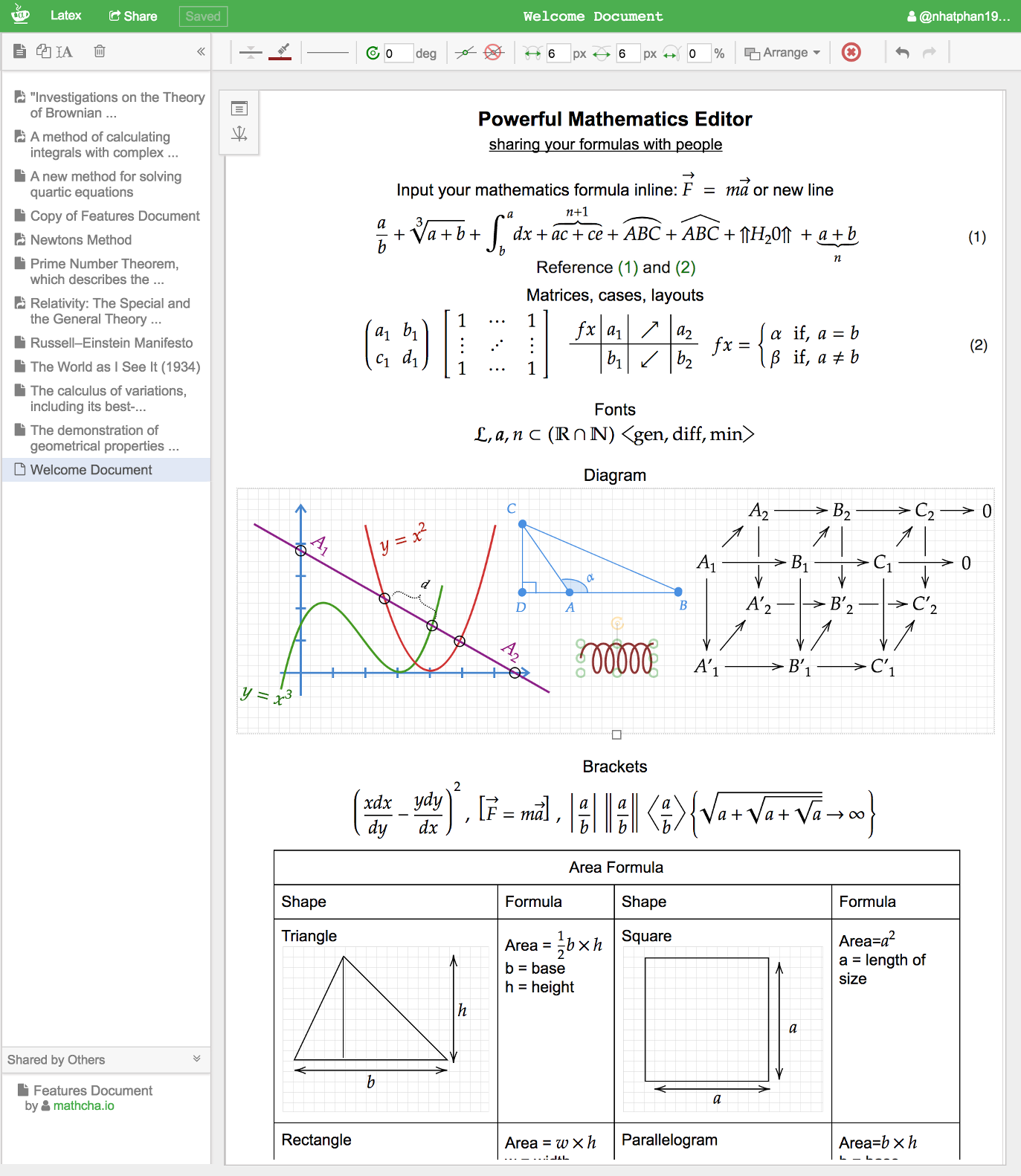 Mathcha：免费在线网页版数学公式编辑器