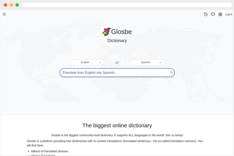 Glosbe：支持6000种语言的全球最大在线词典网站