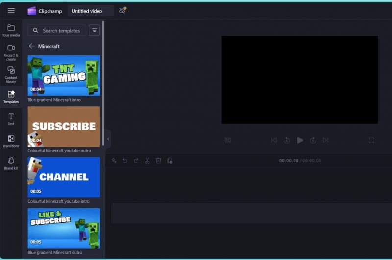 微软网页视频编辑工具 Clipchamp 新增《我的世界》《盗贼之海》游戏主题内容