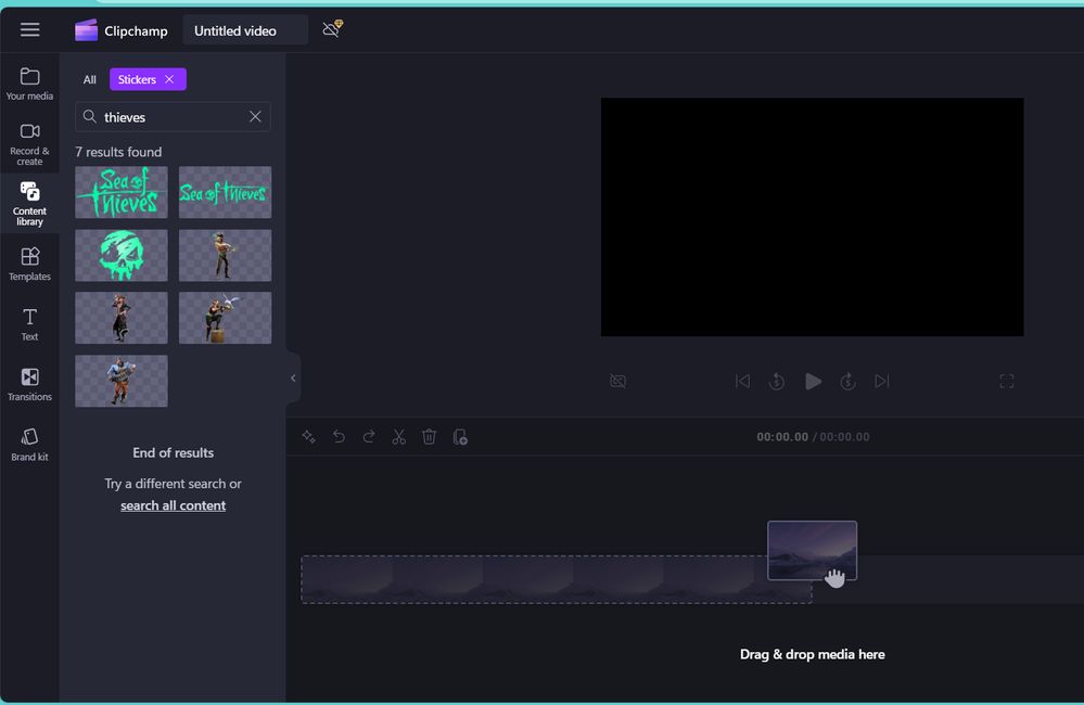 微软网页视频编辑工具 Clipchamp 新增《我的世界》《盗贼之海》游戏主题内容