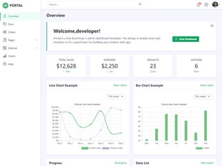 Bootstrap5响应式后台管理系统模板 Bootstrap5响应式后台管理系统模板