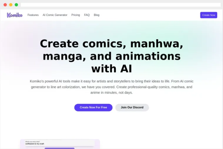 Komiko：AI驱动的在线漫画故事制作生成工具