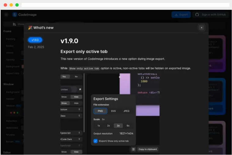 CodeImage：免费在线代码截图美化工具