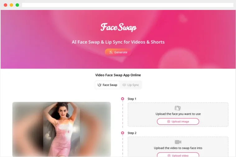 MyfaceSwap：基于人工智能技术的免费在线AI视频换脸网站