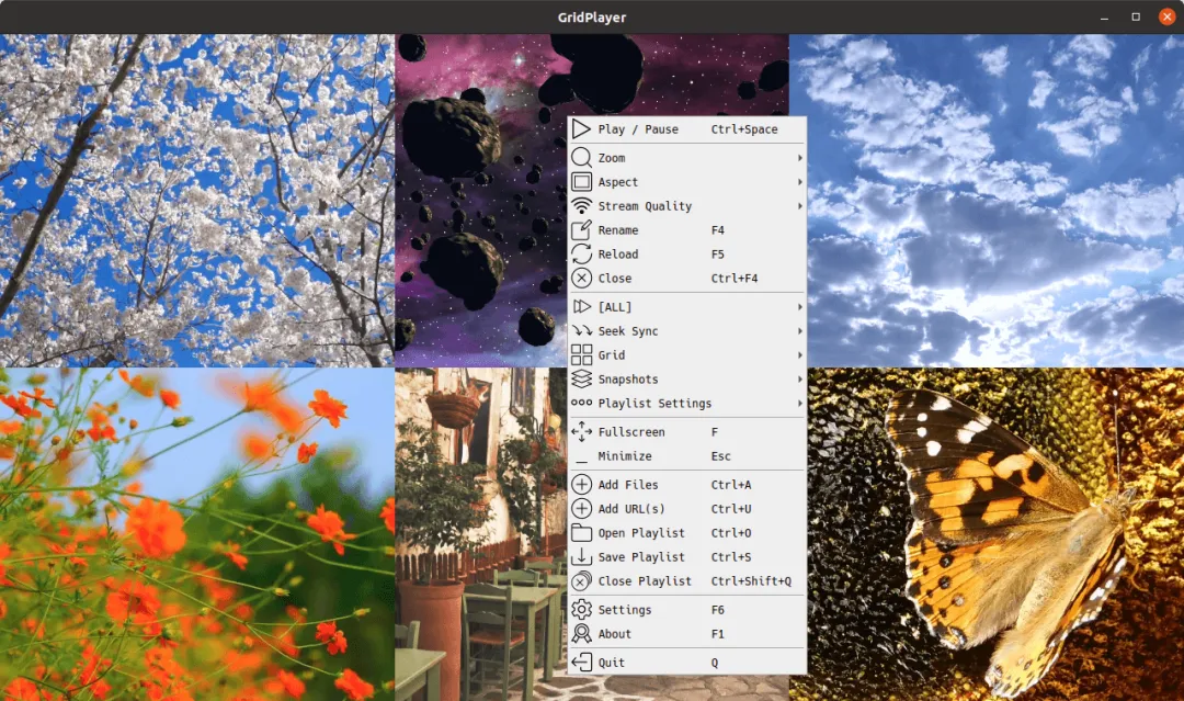 GridPlayer(基于 VLC 的简单媒体播放器)