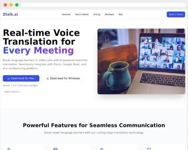 Ztalk.ai:基于人工智能技术的AI实时翻译软件 Ztalk.ai:基于人工智能技术的AI实时翻译软件