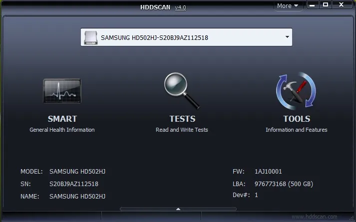 HDDScan(免费硬盘检测与诊断工具)