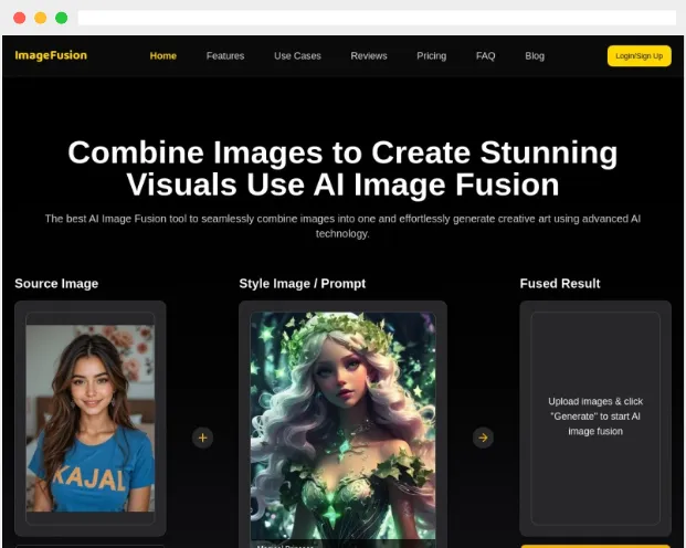 ImageFusion：基于人工智能技术的在线AI图像融合工具