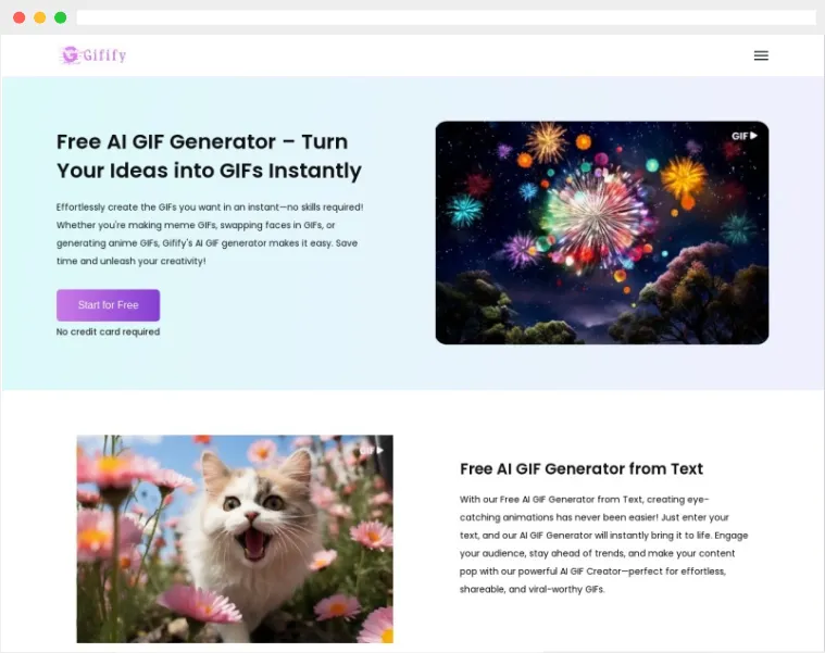 Gifify：AI驱动的免费在线GIF生成器