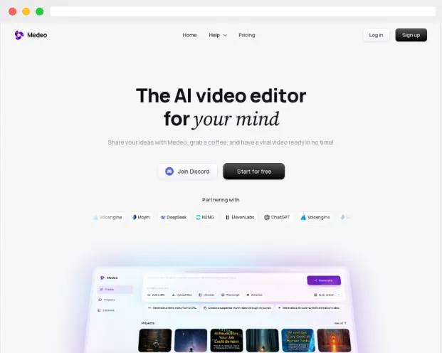 Medeo：AI视频生成器，一句话生成专业级完整视频