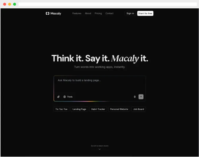 Macaly：无代码AI编程助手，让开发更智能高效