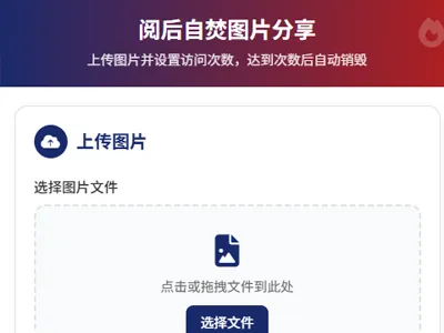 最新图片阅后即焚PHP单页源码 最新图片阅后即焚PHP单页源码