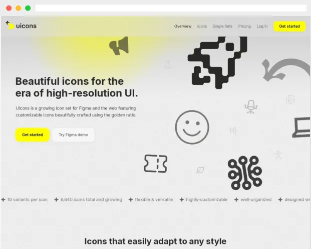 Uicons:高质量、高度可定制化矢量图标素材库 Uicons:高质量、高度可定制化矢量图标素材库