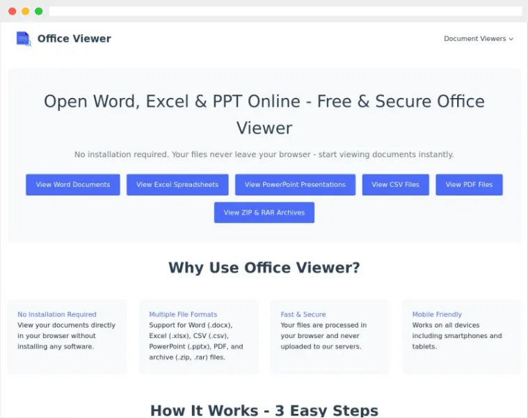 Office Viewer：免费在线文档查看工具