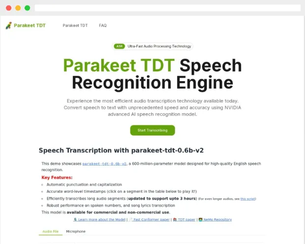 Parakeet TDT Parakeet TDT