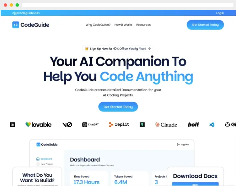 CodeGuide：专为 AI 编程项目设计的智能文档生成平台