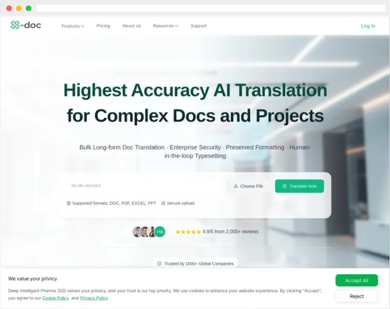 X-Doc AI:AI驱动的企业级、高精度、多语言在线文档翻译平台 X-Doc AI:AI驱动的企业级、高精度、多语言在线文档翻译平台