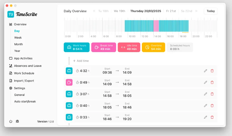 TimeScribe(开源免费时间管理软件)