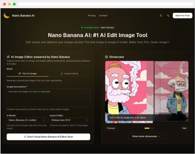 Nano Banana AI：AI驱动的图片生成、编辑及优化工具