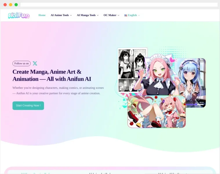AniFun AI:一站式AI漫画及动漫生成创作平台 AniFun AI:一站式AI漫画及动漫生成创作平台