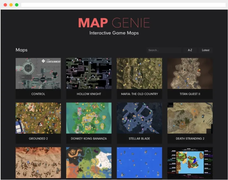 MapGenie:在线互动式游戏地图及NPC位置攻略平台 MapGenie:在线互动式游戏地图及NPC位置攻略平台