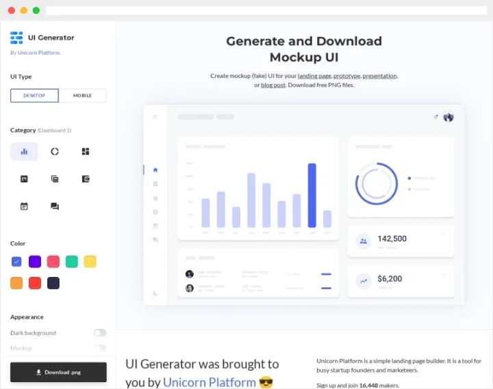 UI Generator:免费在线UI界面设计生成工具 UI Generator:免费在线UI界面设计生成工具