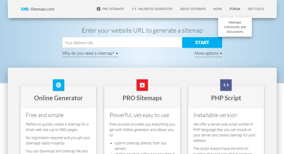 XML-Sitemaps:专业在线网站地图生成工具 XML-Sitemaps:专业在线网站地图生成工具